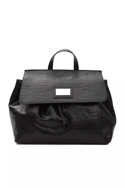 Shop Pompei Donatella Leather Women's Handbag In Black