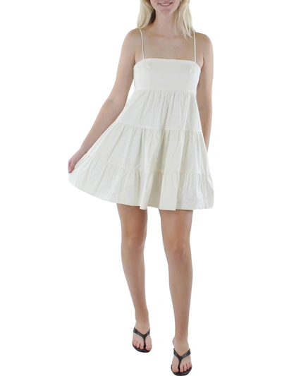 Shop Cinq À Sept Womens Lace Up Above Knee Mini Dress In White