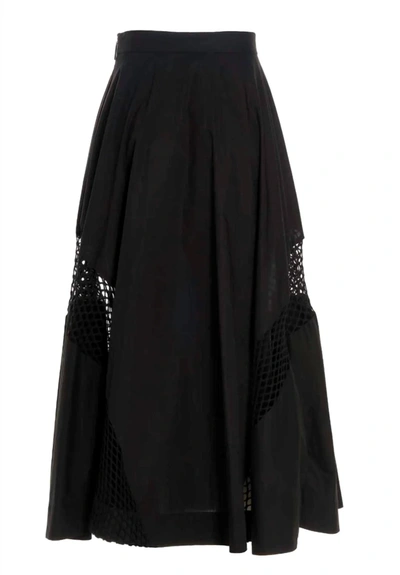 Msgm Women's High-waist Cut Out-detailed Maxi Skirt In Black In Black