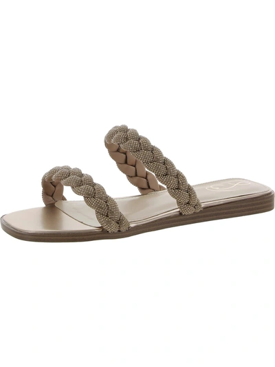 Shop Sam Edelman Inette Womens Embellished Braided Slide Sandals In Grey