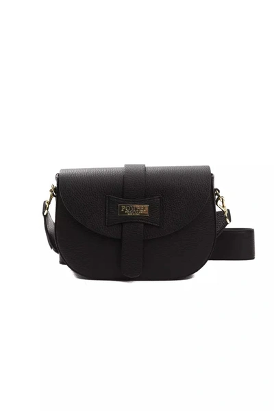 Shop Pompei Donatella Leather Crossbody Women's Bag In Black