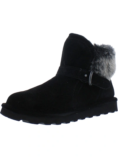 Shop Bearpaw Koko Womens Suede Fur Lined Winter Boots In Black