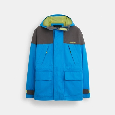 Shop Coach Outlet Colorblock Functional Jacket In Blue