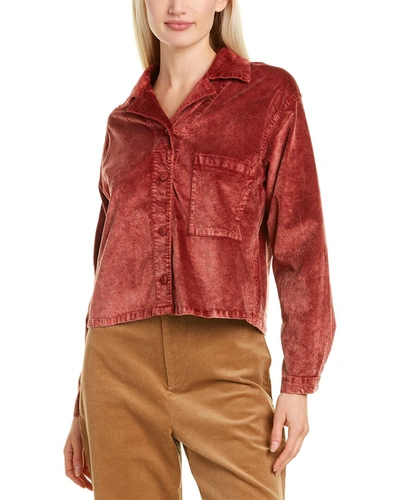 Shop Sadie & Sage Washed Velvet Jacket In Red