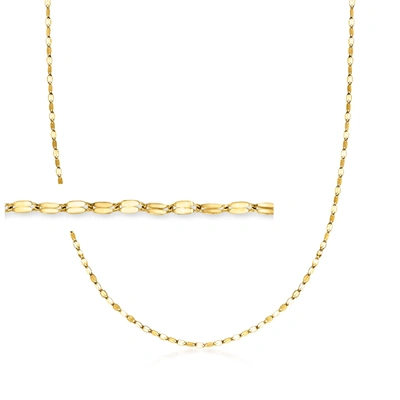 Ross-simons Italian 1.5mm 18kt Yellow Gold Lumachina-chain Necklace In Multi
