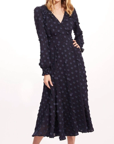 Eva Franco Danielle Dress In Sapphire Dots In Multi