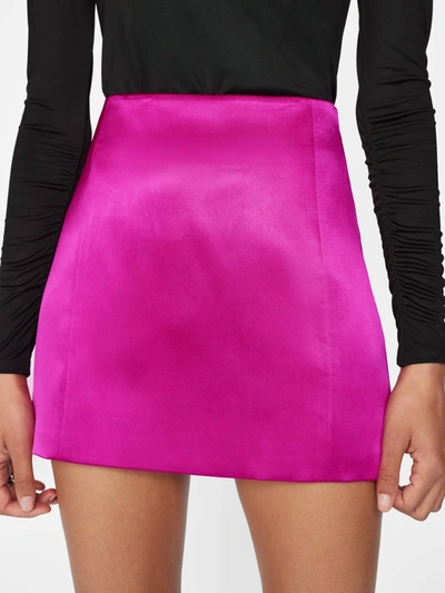 Shop Frame Seamed Mini Skirt In Magenta In Pink