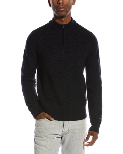 Shop Billy Reid Merino Wool Mock Sweater In Blue