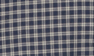 Shop Lorenzo Uomo Trim Fit Flannel Check Cotton Dress Shirt In Navy/ Grey