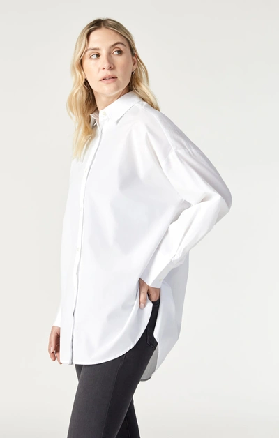 Shop Mavi Long Sleeve Shirt In Antique White