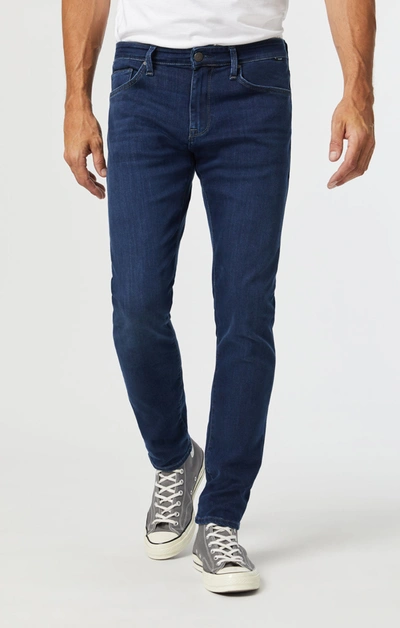 Shop Mavi James Skinny Leg Jeans In Dark Blue Supermove