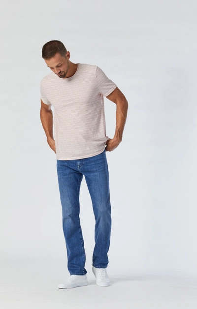 Shop Mavi Zach Straight Leg Jeans In Dark Feather Supermove In Dark Blue