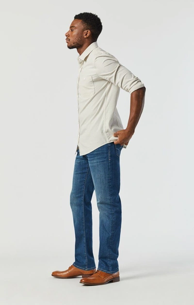 Mavi Matt Mid Rise Relaxed Straight Leg In Medium Blue