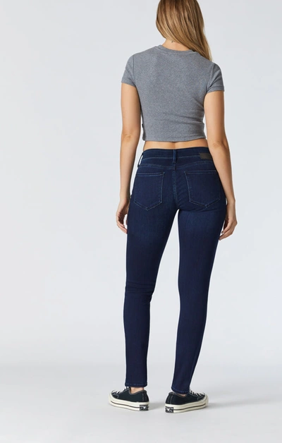 Mavi Alexa Mid Rise Skinny Jeans In Dark Blue