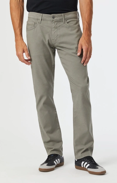 Mavi Marcus Slim Straight Leg In Pewter Luxe Twill In Grey