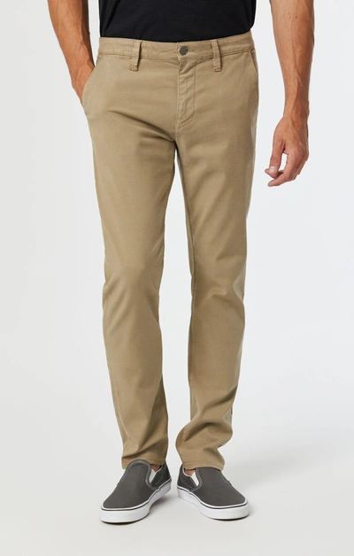 Mavi Milton Slim Leg In Beige Luxe Twill In Brown