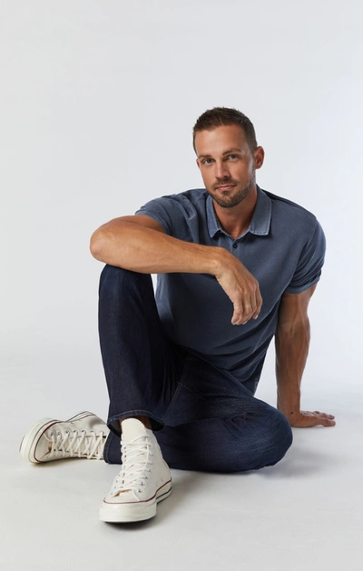 Mavi Jake Slim Leg Jeans In Dark Blue