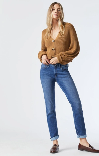 Mavi Emma Slim Boyfriend In Mid Supersoft In Medium Blue