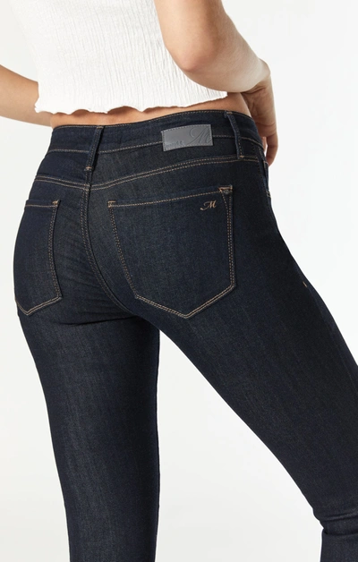 Shop Mavi Alexa Mid Rise Skinny Jeans In Dark Blue