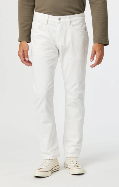 Shop Mavi Marcus Slim Straight Leg In Off-white Cord
