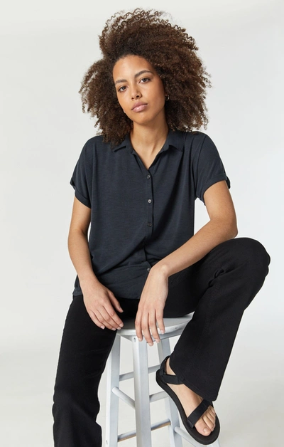 Shop Mavi Button-up Shirt In Black