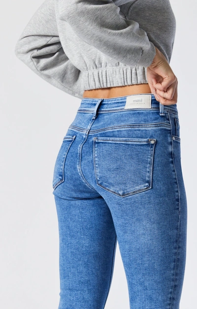 Shop Mavi Alissa Super Skinny Jeans In Light Brushed Indigo Shape In Light Blue