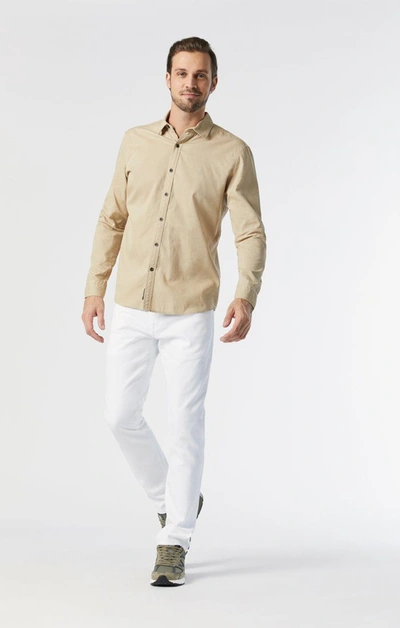 Mavi Marcus Slim Straight Leg In Double White Supermove In White
