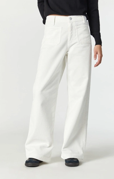 Shop Mavi Paloma Marine Wide Leg In Off-white Cord