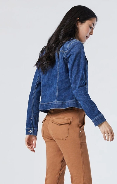 Mavi Samantha Jacket In Mid Brushed Feather Blue In Medium Blue