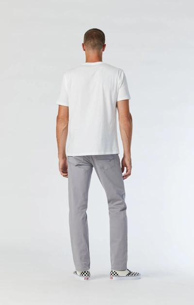 Shop Mavi Zach Straight Leg Pants In Graphite Twill In Grey