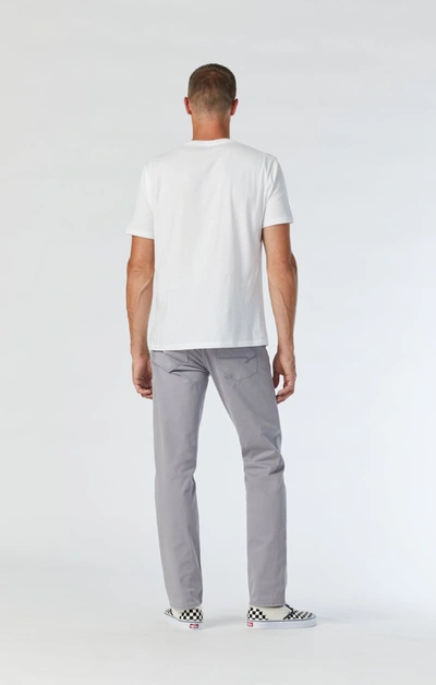 Mavi Zach Straight Leg Pants In Graphite Twill In Grey