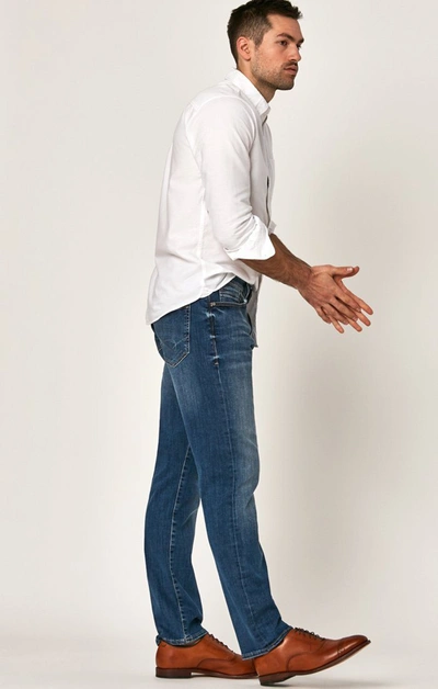 Mavi Matt Relaxed Straight Leg In Medium Blue