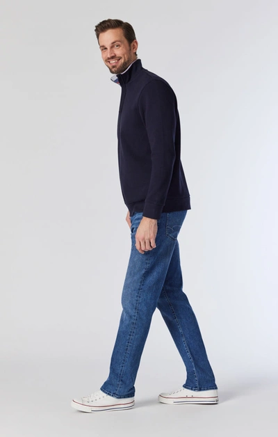 Mavi Zach Straight Leg In Light Foggy Williamsburg In Medium Blue