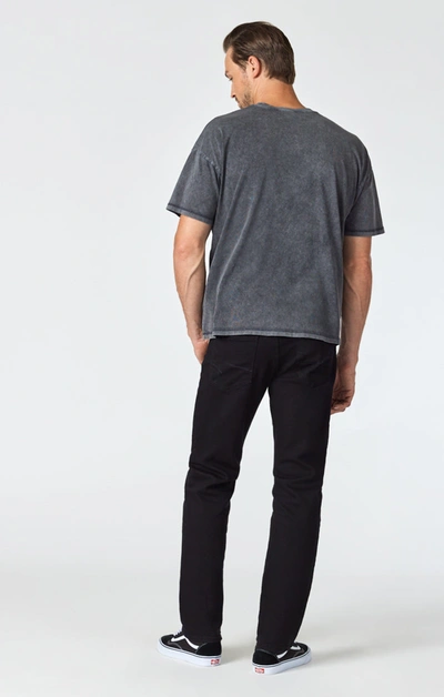 Mavi Matt Relaxed Straight Leg Jeans In Double Black Supermove In Black