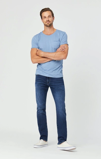 Shop Mavi Jake Slim Leg Jeans In Dark Indigo Athletic In Dark Blue