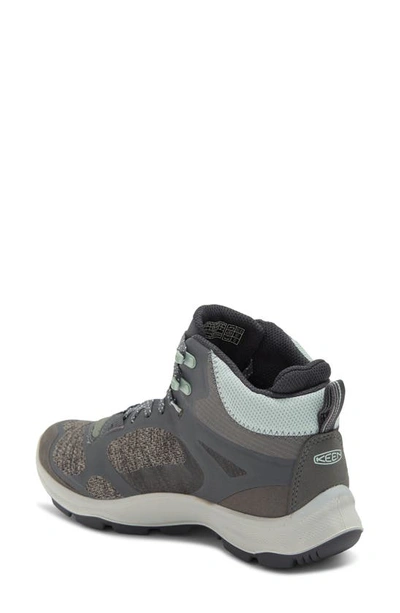 Keen Terradora Flex Waterproof Mid Hiking Boot In Magnet/ Cloud Blue
