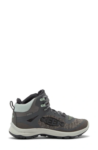 Keen Terradora Flex Waterproof Mid Hiking Boot In Magnet/ Cloud Blue