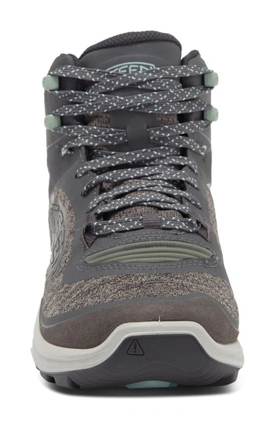 Keen Terradora Flex Waterproof Mid Hiking Boot In Magnet/ Cloud Blue