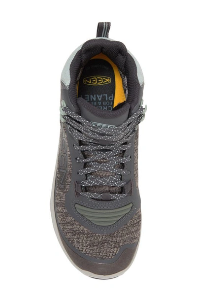 Keen Terradora Flex Waterproof Mid Hiking Boot In Magnet/ Cloud Blue