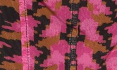 Shop Afrm Nolan Lace Trim Mesh Corset Crop Top In Pink Herringbone
