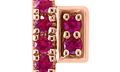 Effy 14k Rose Gold Ruby & Diamond Key Pendant Necklace In Red