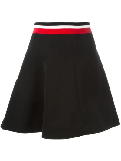 Marni Ribbed Stripe Waistband Skirt In Nero