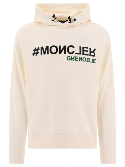 Shop Moncler Grenoble "grenoble" Hoodie In White