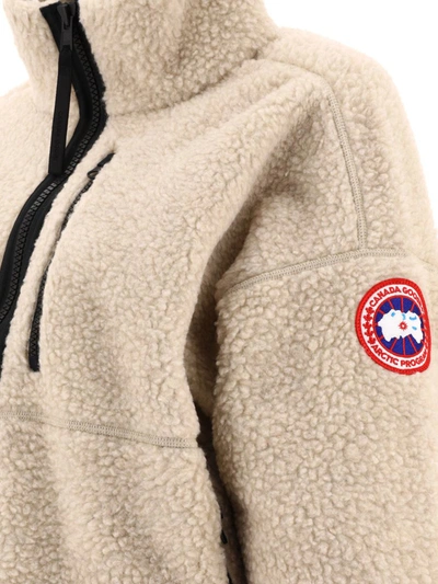 Canada Goose Womens Light Tan-tan Clair Simcoe Fleece Wool-blend Jacket Xs In Neutral