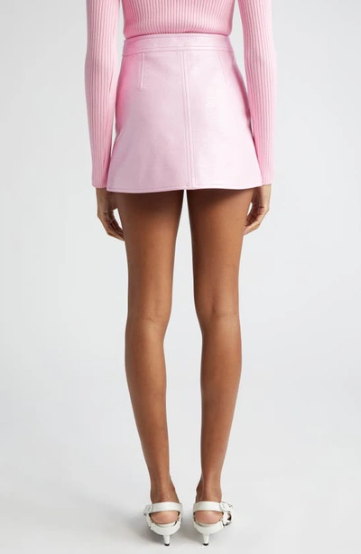 Shop Courrèges Re-edition Vinyl Miniskirt In Rose