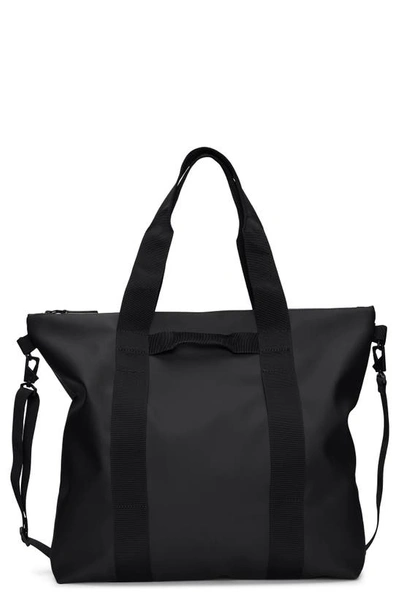 Shop Rains Waterproof Tote Bag In Black