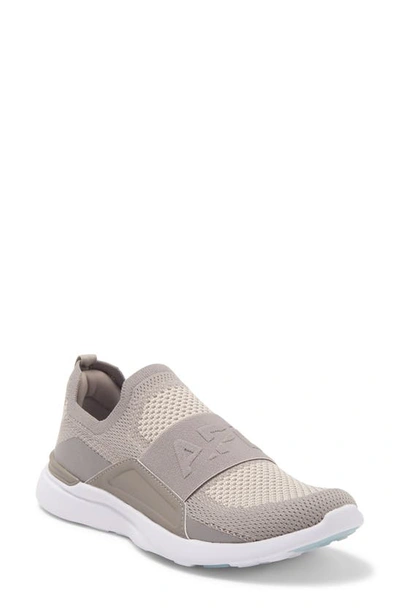 Shop Apl Athletic Propulsion Labs Techloom Bliss Knit Running Shoe In Tundra / Warm Silk / White