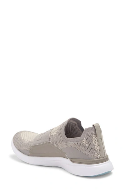 Shop Apl Athletic Propulsion Labs Techloom Bliss Knit Running Shoe In Tundra / Warm Silk / White