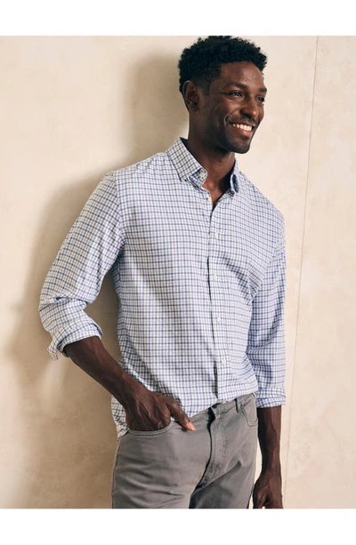 Shop Faherty The Movement Plaid Button-up Shirt In Spruce Lake Gingham