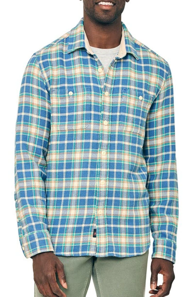 Shop Faherty The Surf Flannel Button-up Shirt In Landing Point Plaid